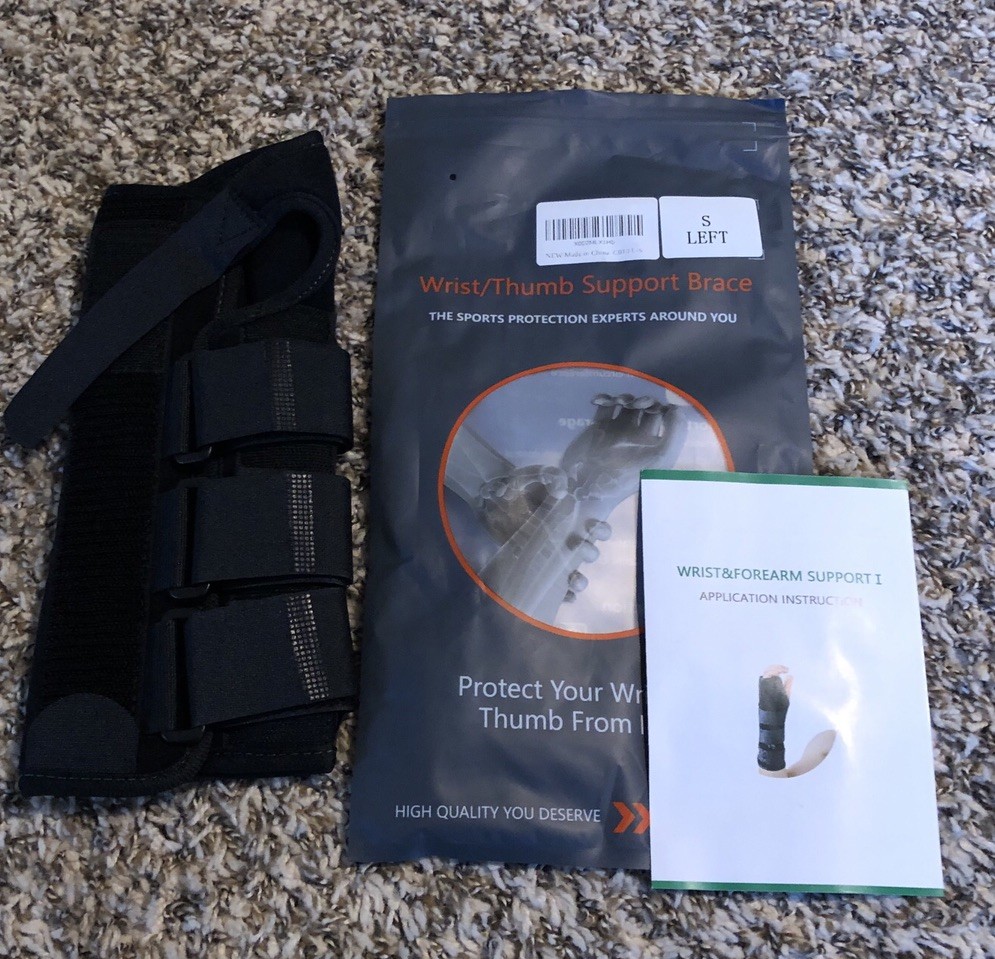 Wrist Thumb Support Brace Carpal Tunnel Left Hand Small