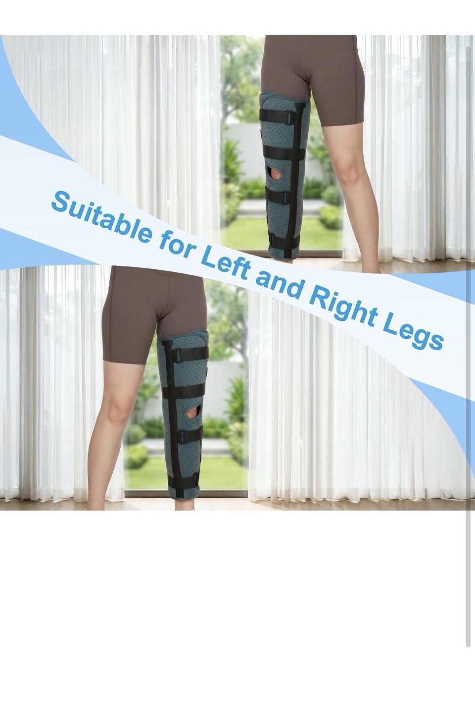 NIdreamCE Knee Immobilizer Leg Brace Stabilizer Post Surgery Recovery Fracture