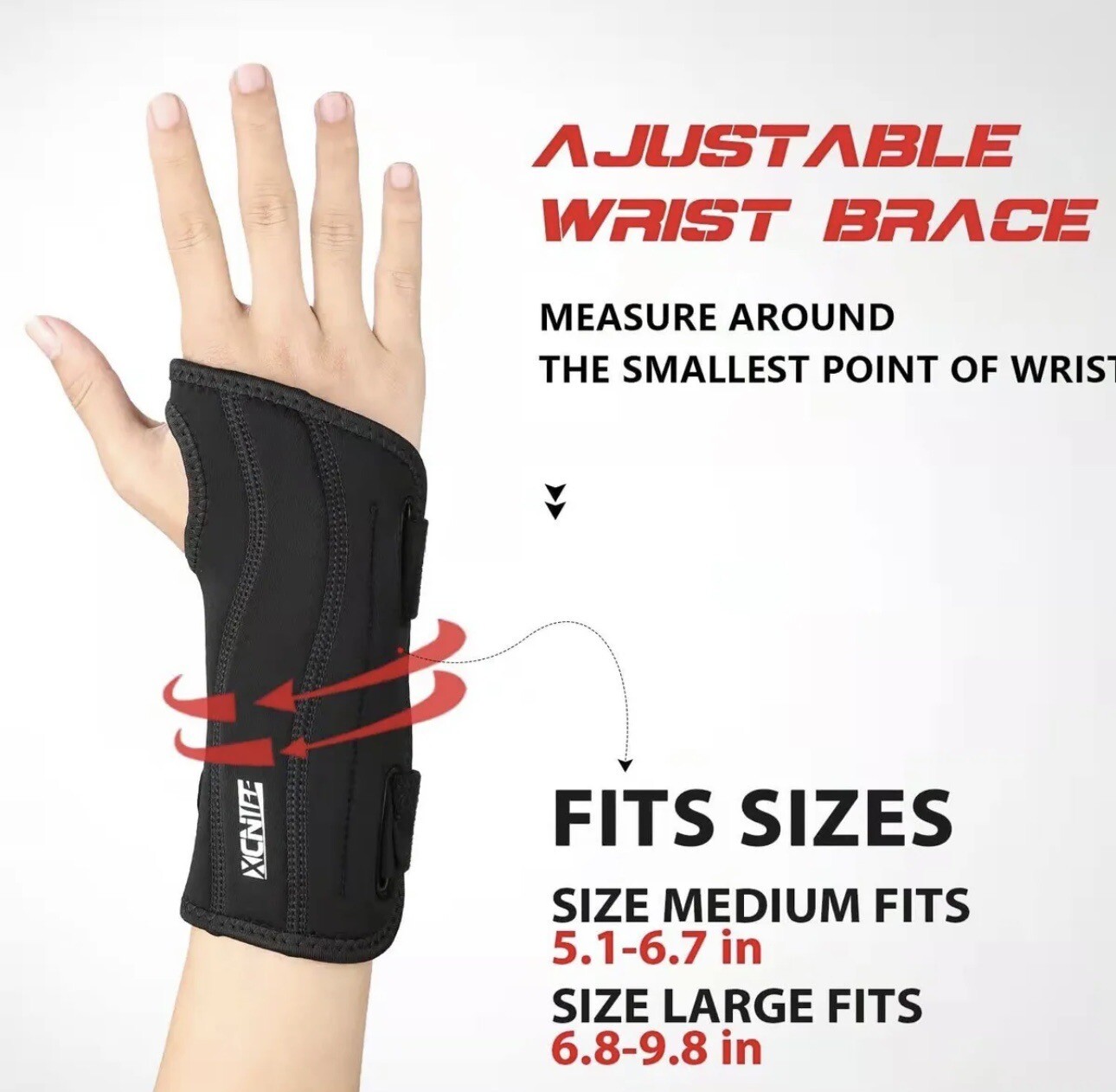 Night Wrist Sleep Support Brace, Adjustable Wrist Support Brace (Med-Right Hand)