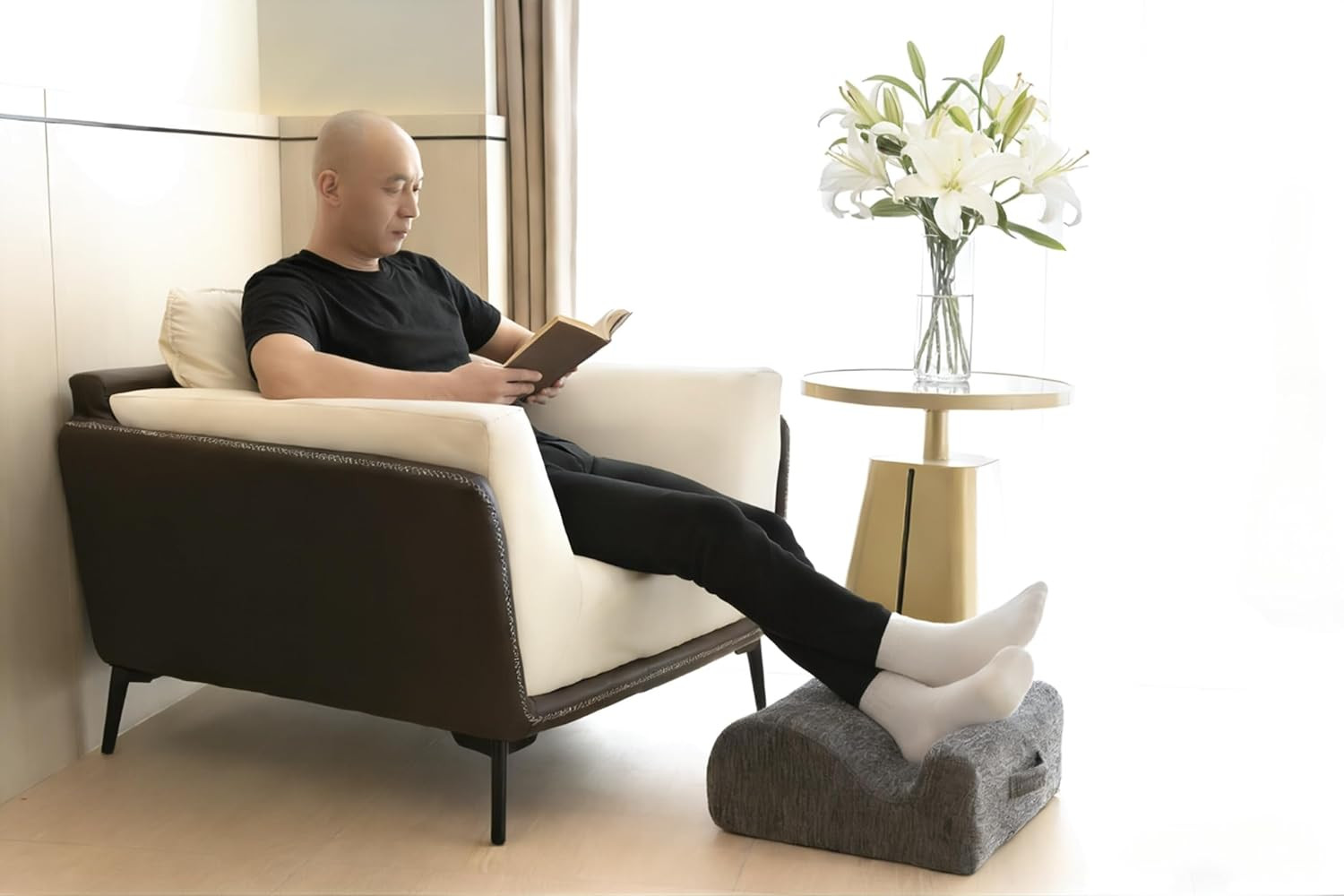 Ergonomic Footstooltwo-Way Tilt Design with Heel & Arch Supportwide Non-Slip Foa