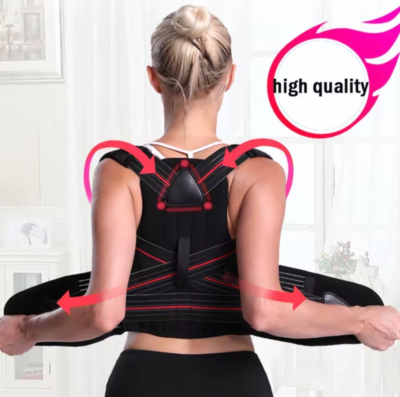 Back Posture Corrector Brace Adjustable Lower Back Support for Men & Women