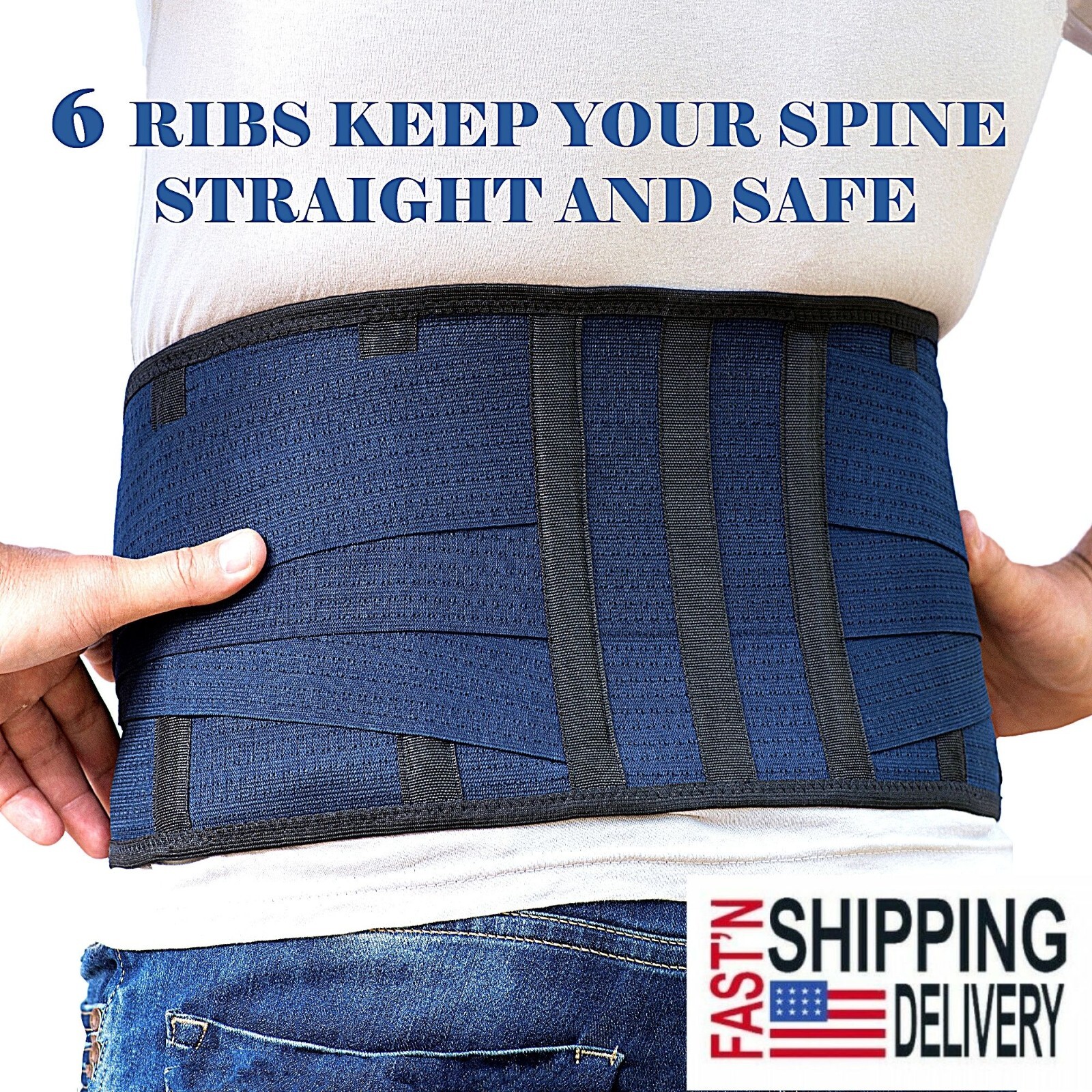 Back Support Belt Lower Lumbar Brace Core Waist Pain Rigid Light Thin Industrial