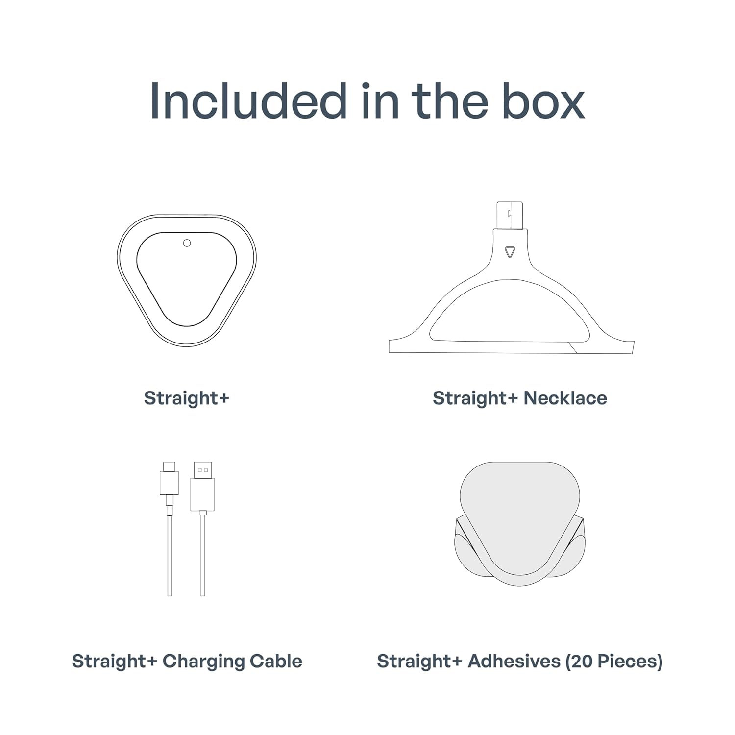 Straight plus AI Powered Posture Corrector Trainer Device (Necklace Included) –