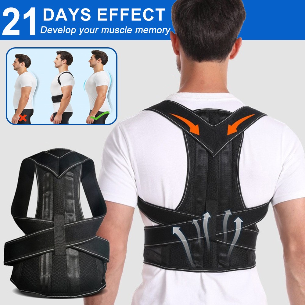 Adjustable Lumbar Lower Back Support Belt Brace Posture Corrector Straightening