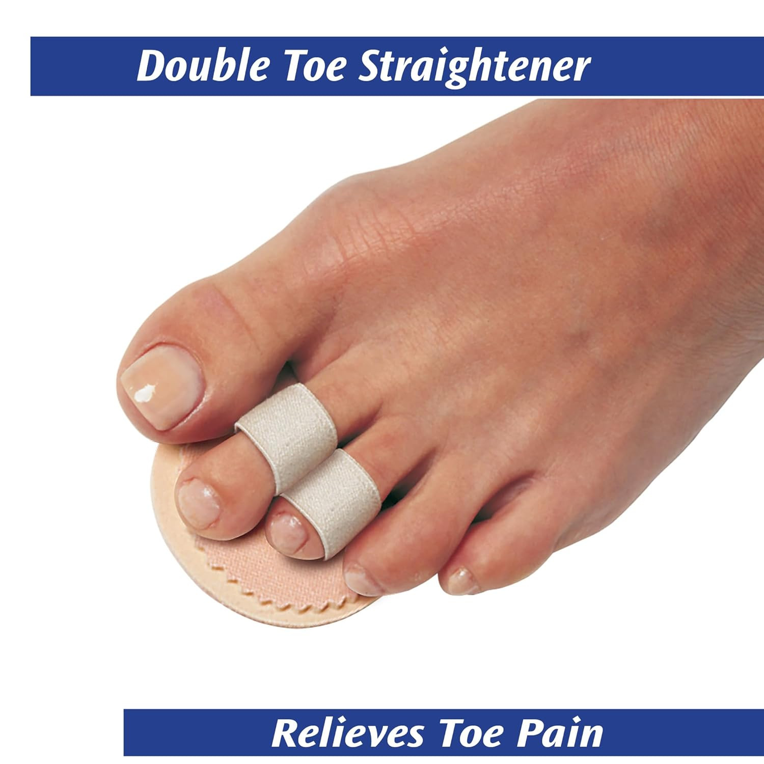Double-Toe Straightener – Gentle Toe Alignment Support for Hammer Toes, Crooked