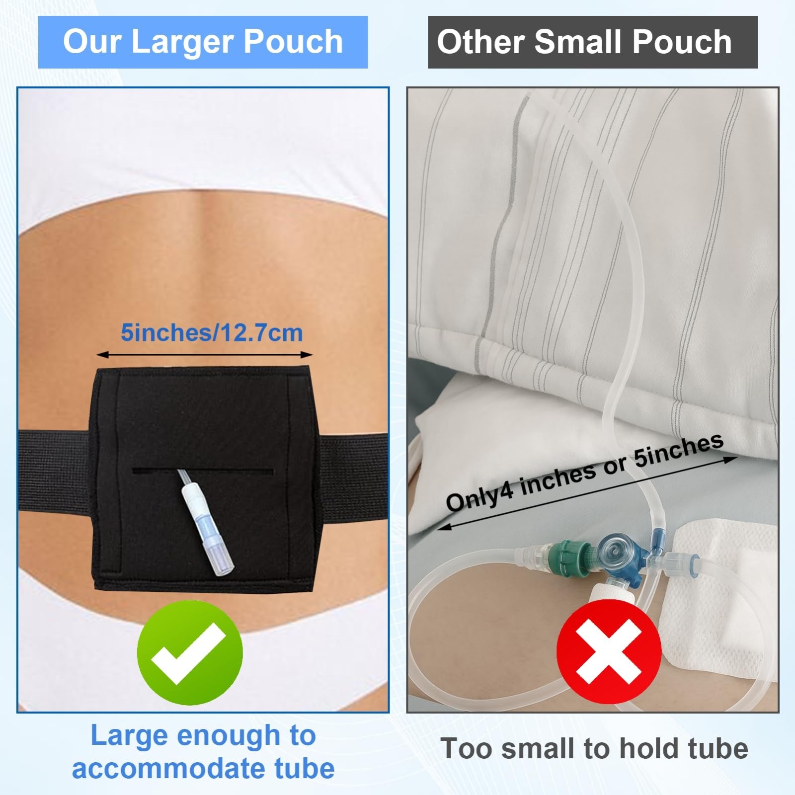 5PCS Breathable Dialysis Belt Set, Comfortable Peritoneal & G Tube Accessories,