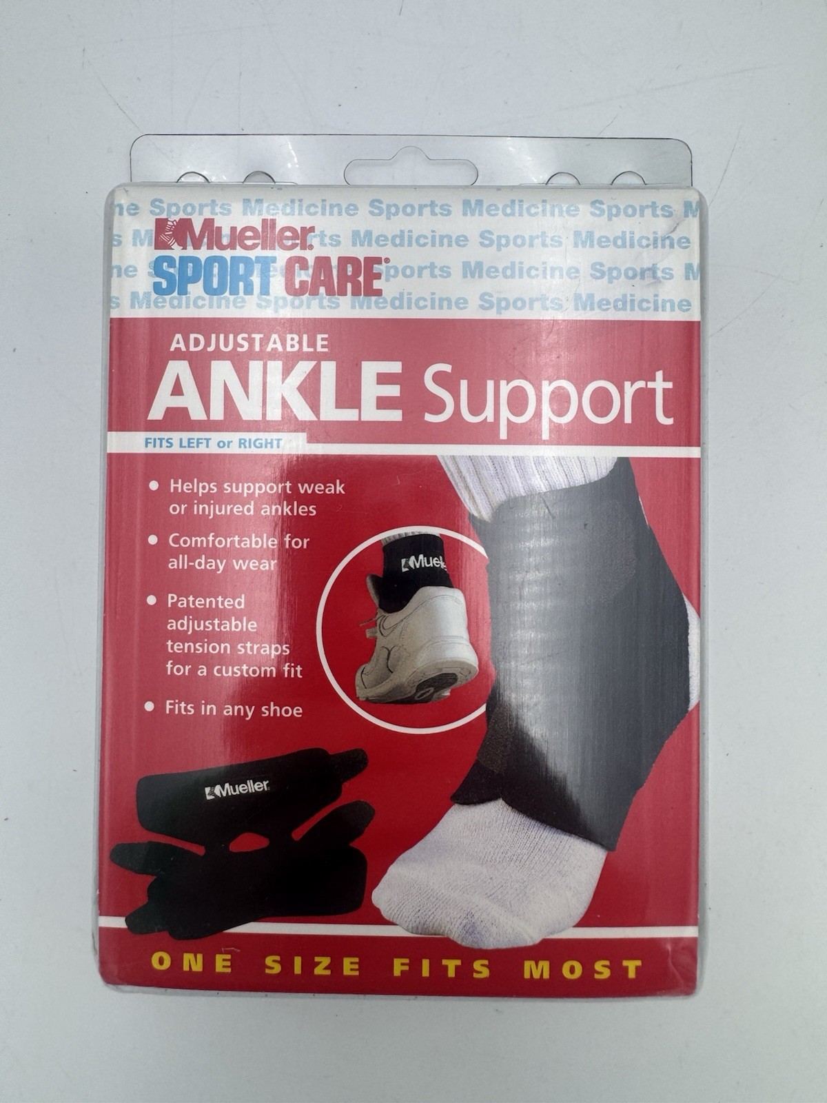 Mueller Sport Care One Size Adjustable Lace Up Maximum Support Ankle Brace NEW