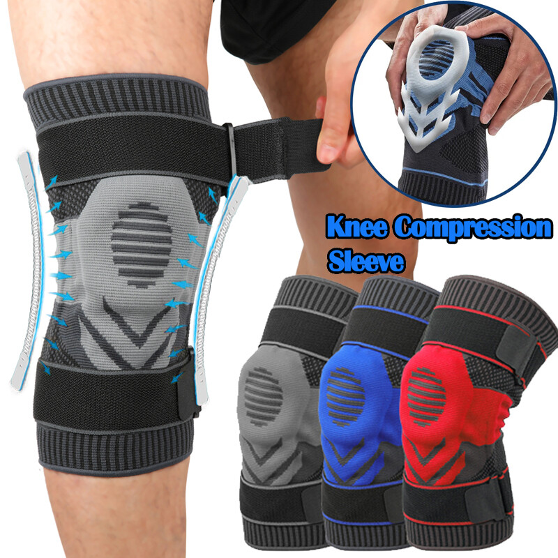 Knee Sleeve Compression Brace Support Joint Pain Arthritis Relief Running Sports