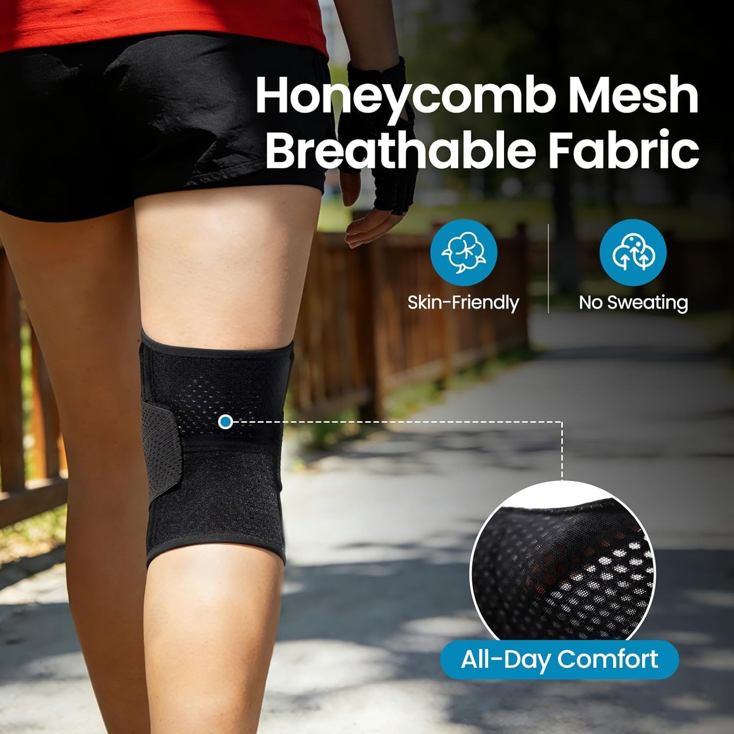 Lightweight Knee Support Brace with Open Patella Design – Injury Recovery Aid