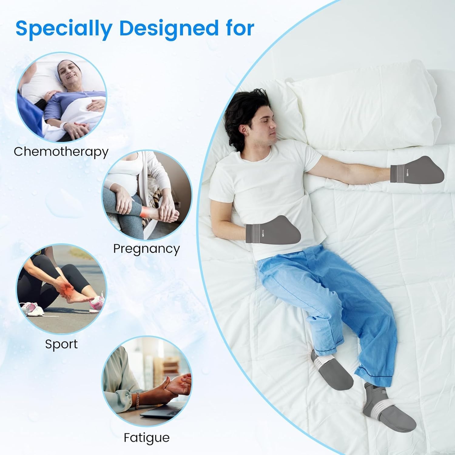 Cold Gloves and Socks for Chemotherapy, Chemo Ice Packs for Hands and Feet, Cool