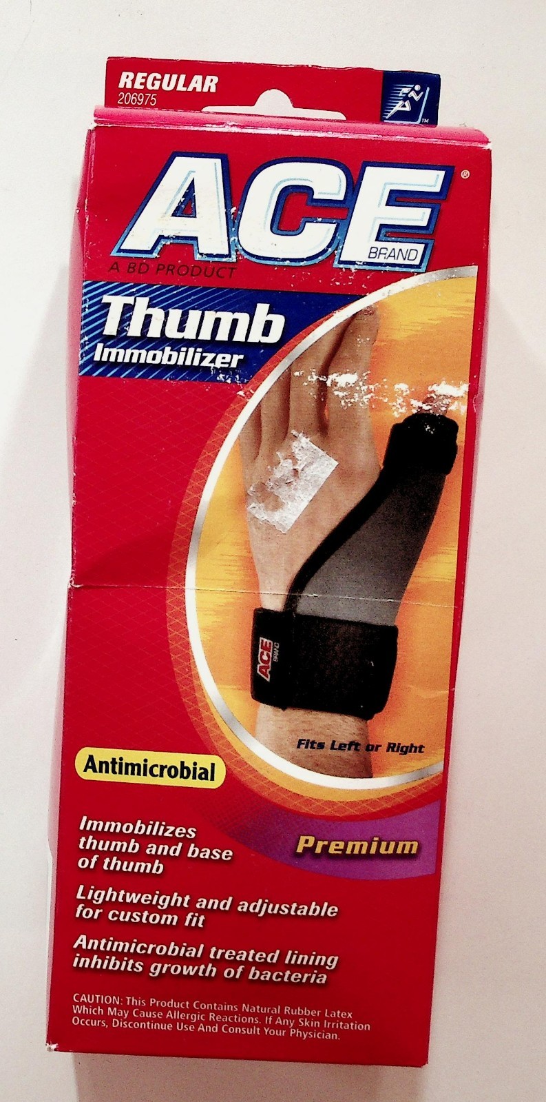 ACE Thumb Immobilizer Regular 206975 Antimicrobial Brace New