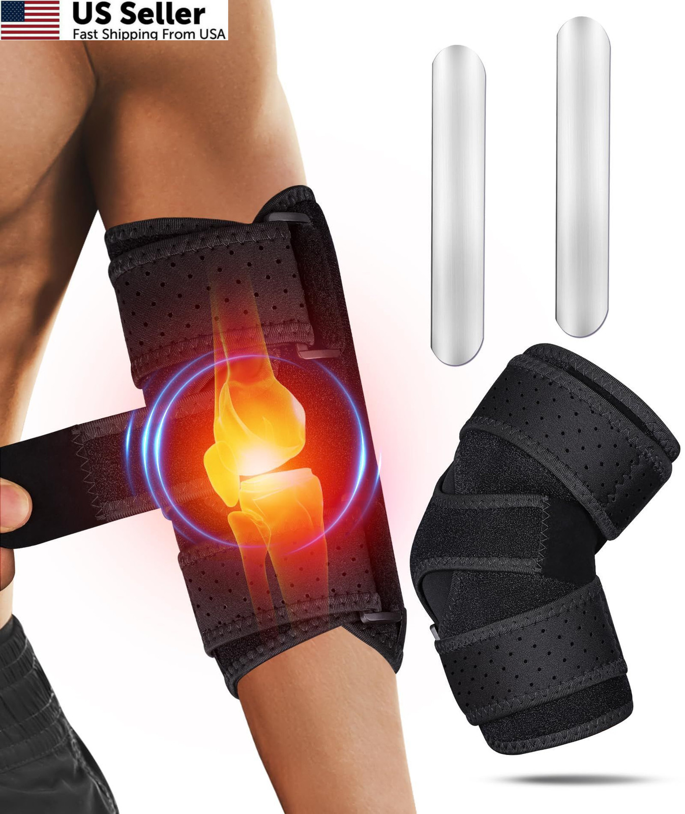 Adjustable Elbow Brace Cubital Tunnel Ulnar Nerve Splint Sleeping Support New