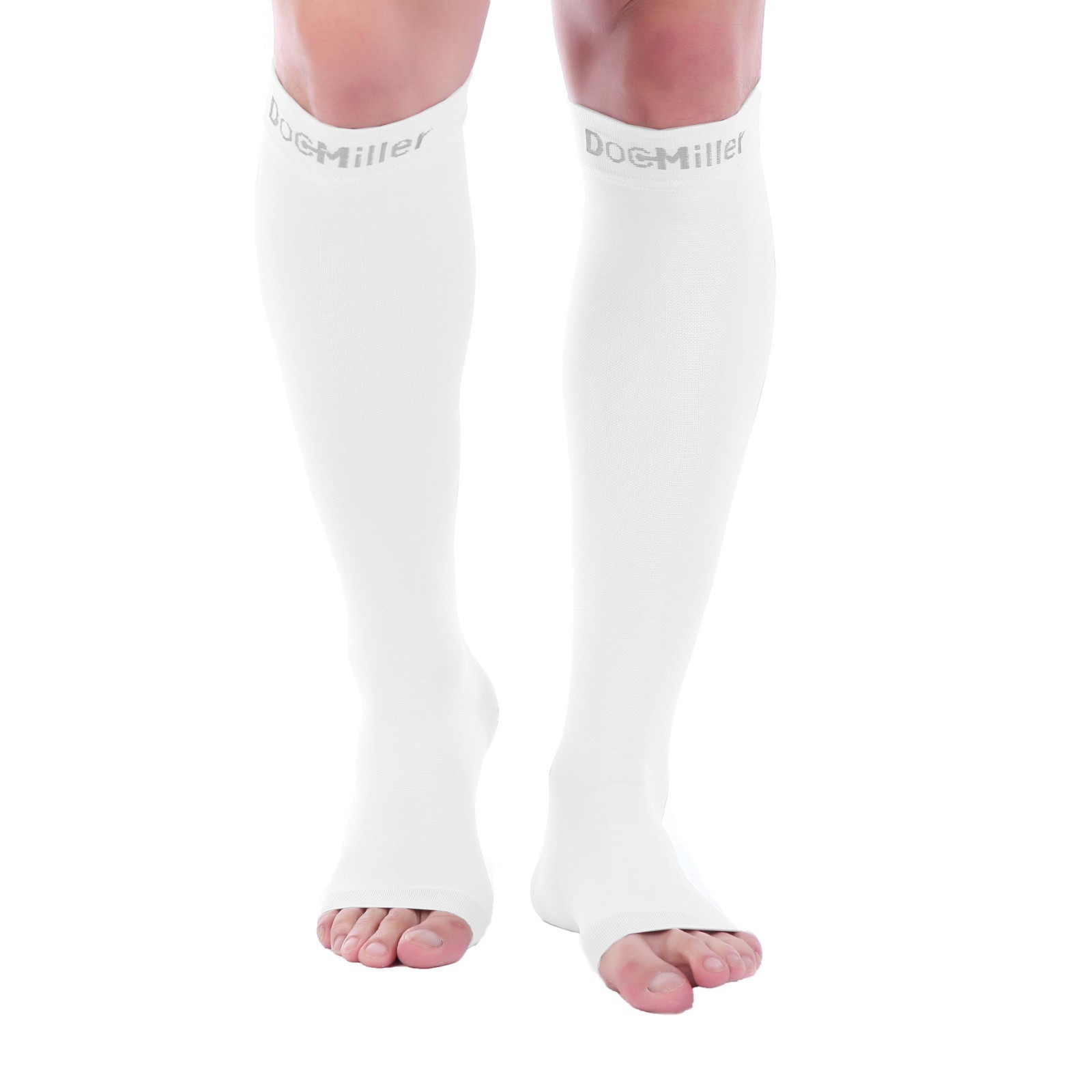 DOC MILLER MEDIAS DE COMPRESION PUNTA ABIERTA 20-30mmHg MANGA PARA DOLOR VARICES