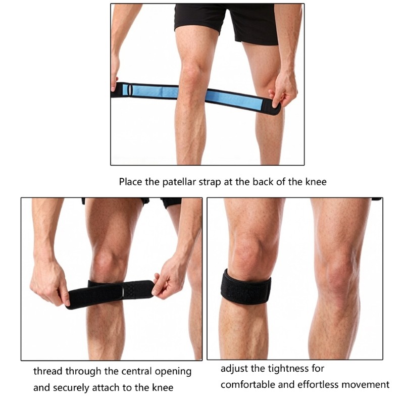Shock Absorption Silicone Cushioned Patella Knee Brace for Soccer Basketball