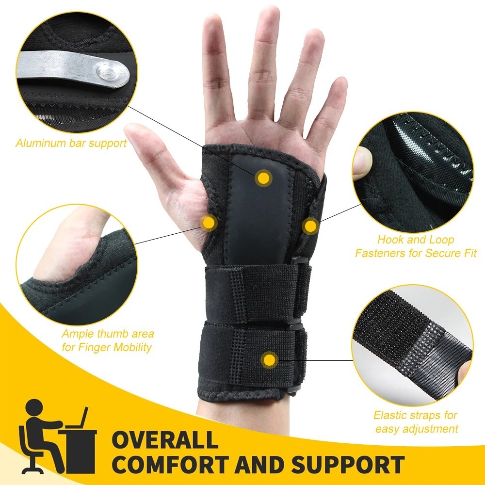 Wrist Brace Support Splint Carpal Tunnel Arthritis Sprain Pain Relief Left Right