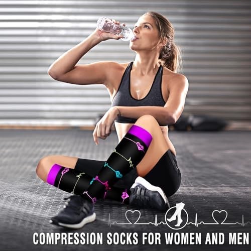 Bluemaple 6 Pack Copper Compression Socks for Women and Men Circulation-Best …