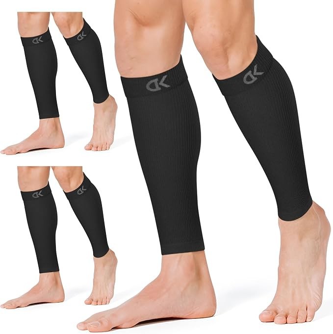 3 Pairs Calf Compression Sleeves for Large-X-Large A2-3 Pack Black/Black/Black
