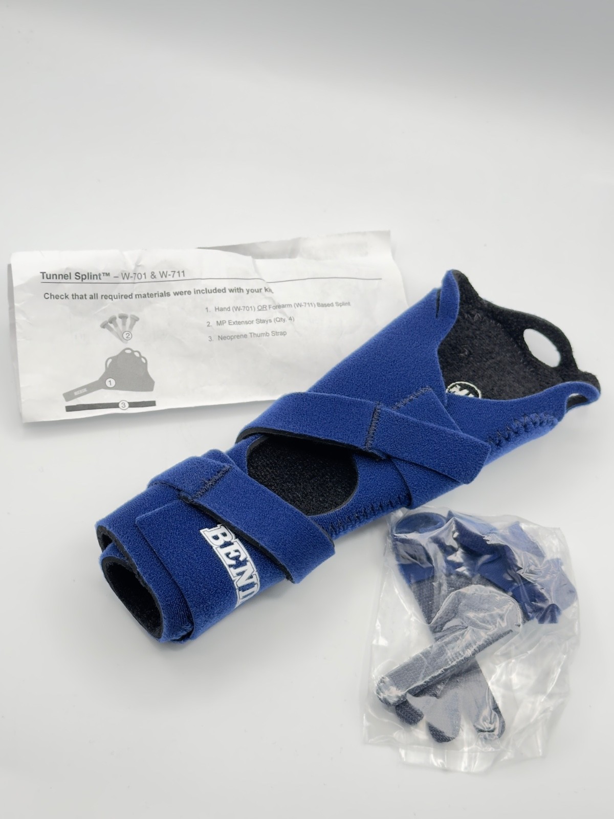 Benik W-711 Forearm Tunnel Splint, Left Med/Large, Wrist Support Brace