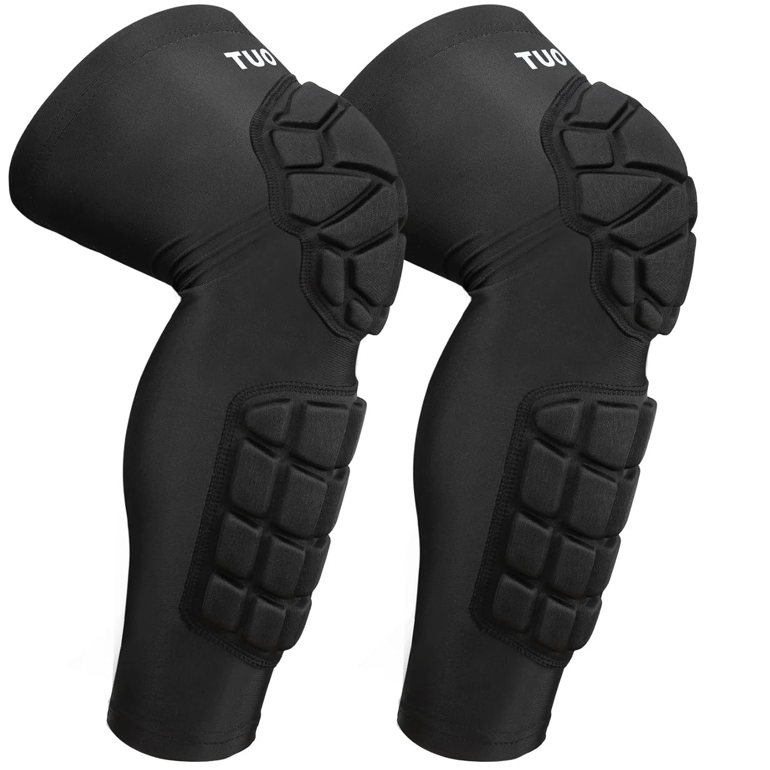 Padded Knee & Shin Guards Calf Pads Protector Compression Leg Sleeve Knee Brace
