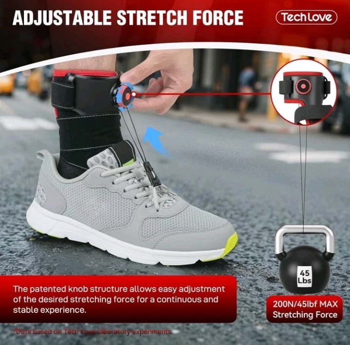 Tech Love AFO FOOT DROP ORTHOSIS SUPPORT BRACE – ZX1 Adjustable Knob Correction