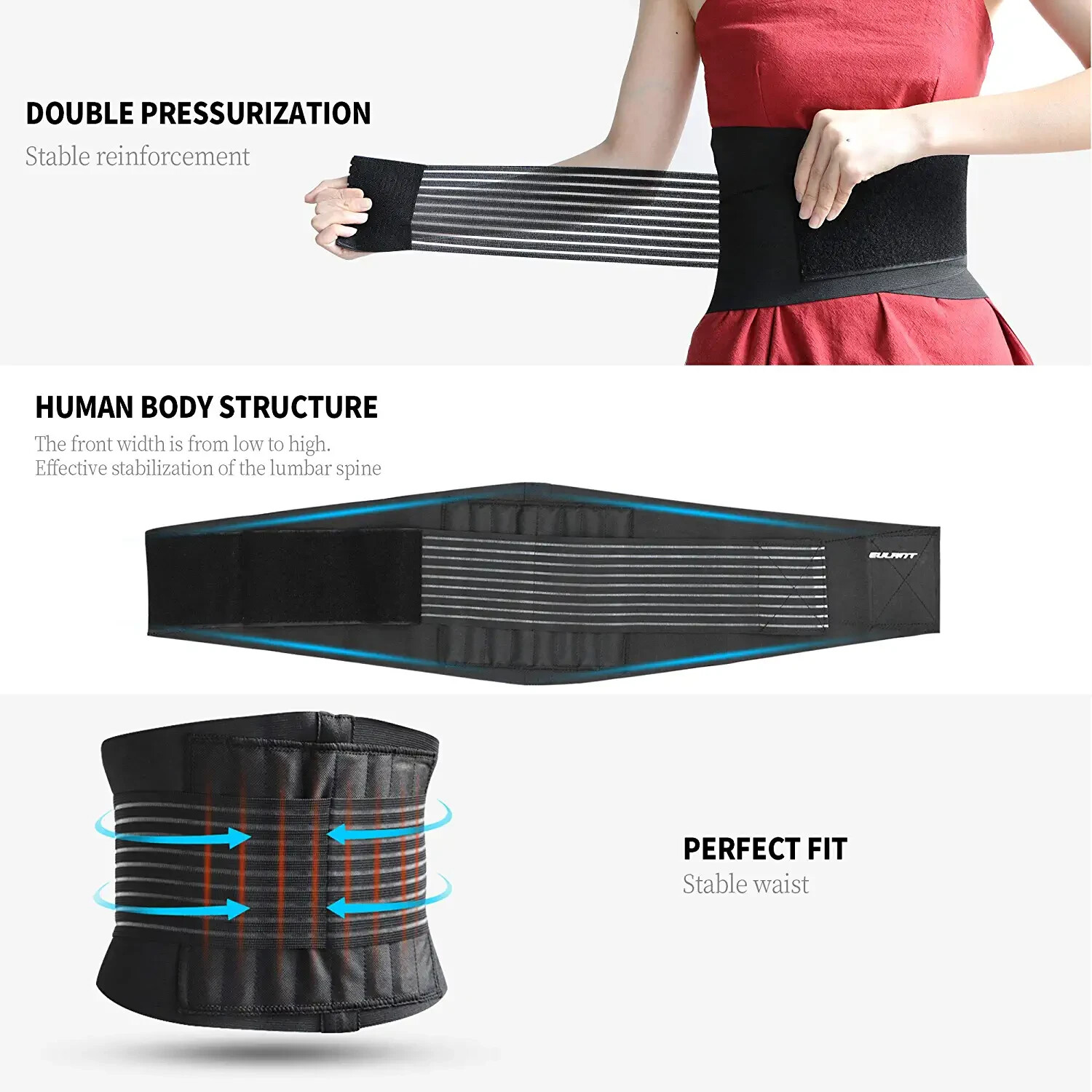 Large Eulant Lumber Support Compression Belt for Men and Woman – Fast Free Ship!