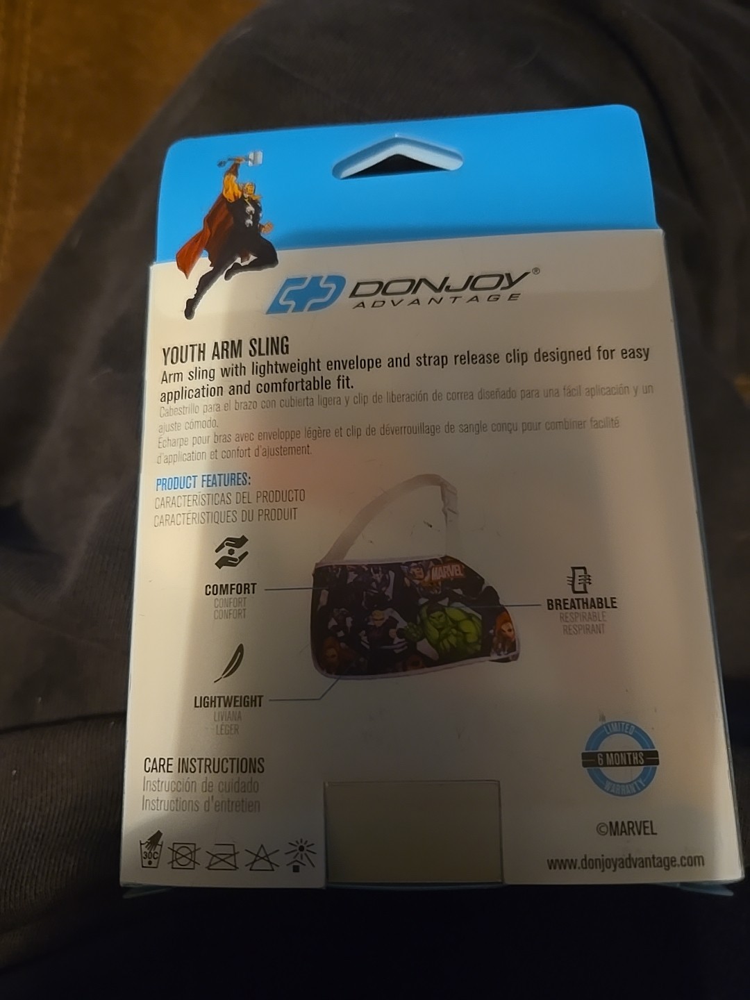 DonJoy Advantage Youth Adjustable Arm Sling With Release Clip