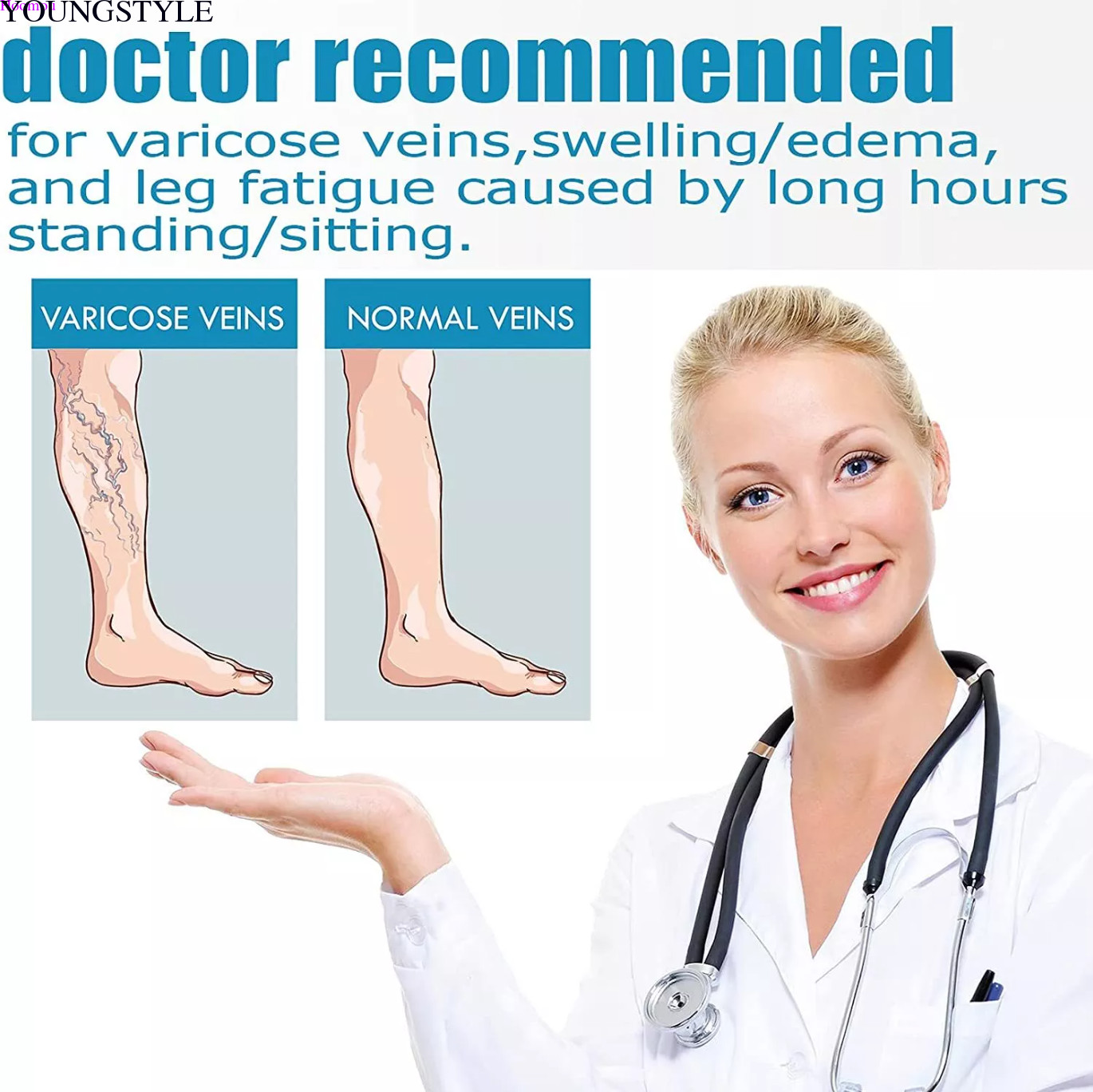 Plus Size Compression Socks 20-30 mmhg for Men and Women Wide Calf 2XL-7X-Large