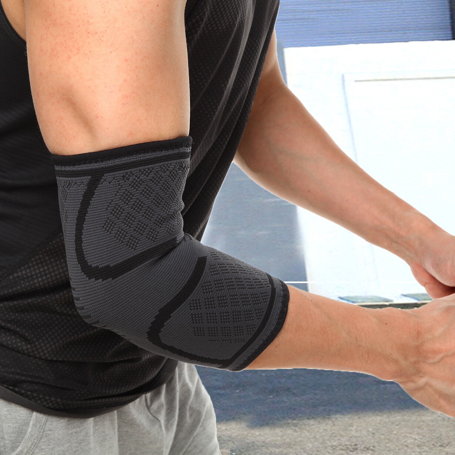 Knee Sleeve Compression Brace Support For Sport Gym Joint Pain Arthritis Relief