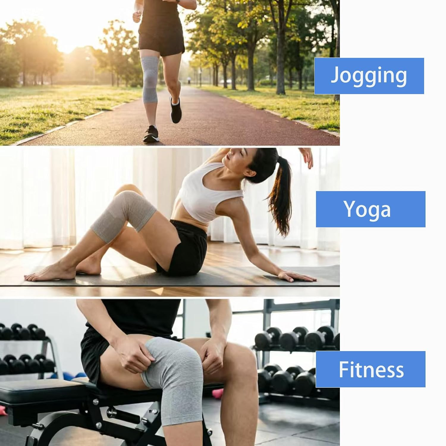 One Compression Knee Sleeves, Knee Brace for Women Men Knee Pain, Elastic Compre