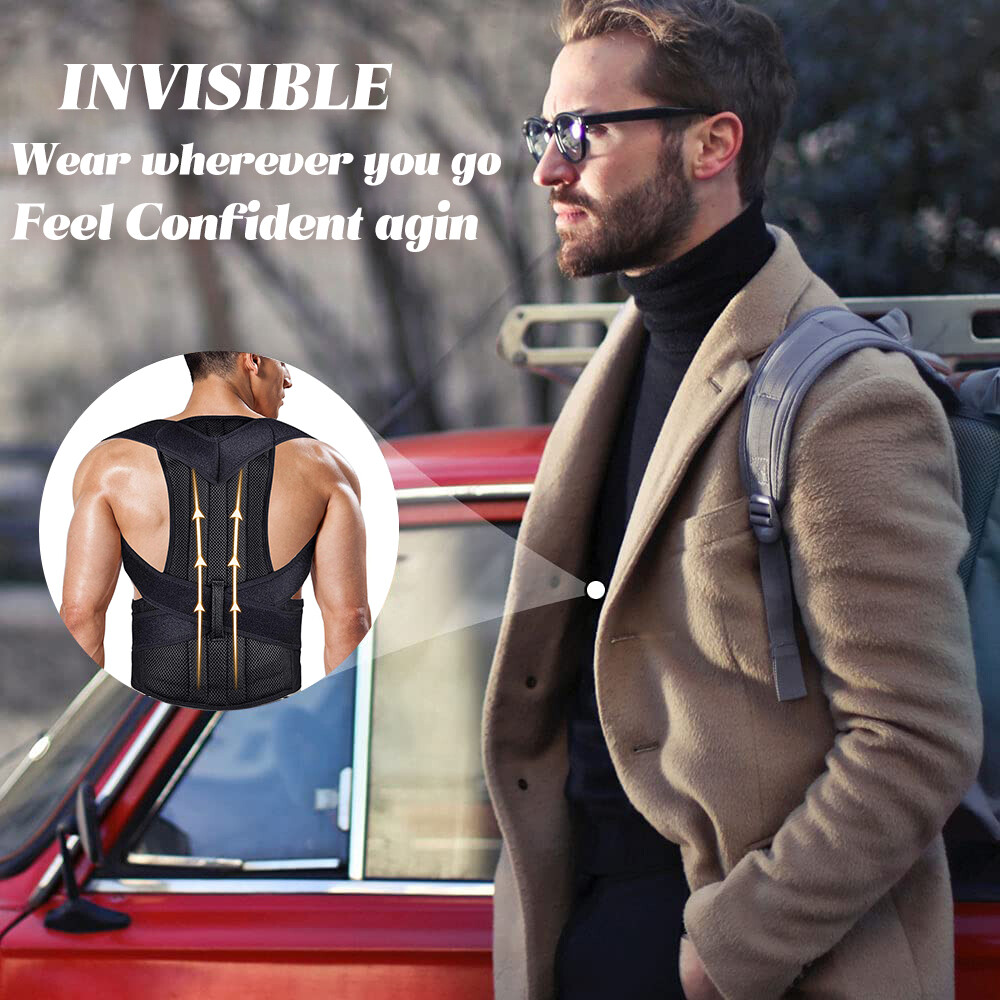 For Men Women Adjustable Posture Corrector Low Back Support Shoulder Brace Belt