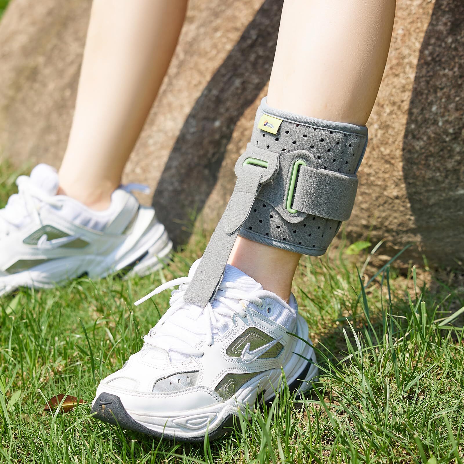 Ankle Support Drop Foot Brace Adjustable Wrap Compression for Walking Lifting