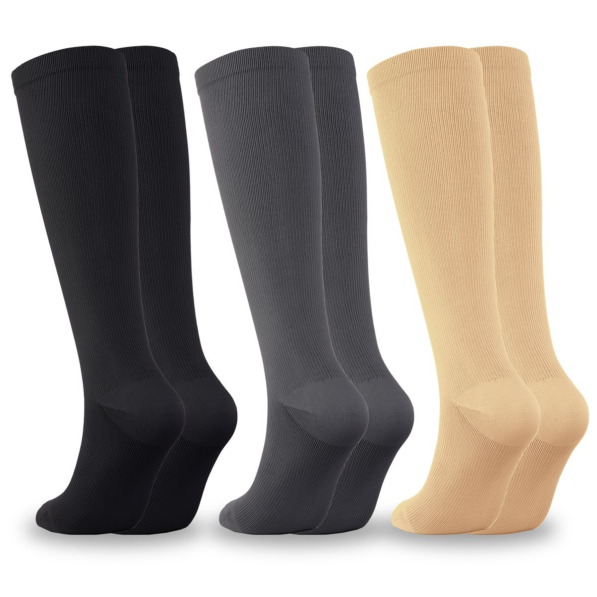 Extra Wide Plus Size Compression Socks for Women & Men Calf Support S-XXL 3XL
