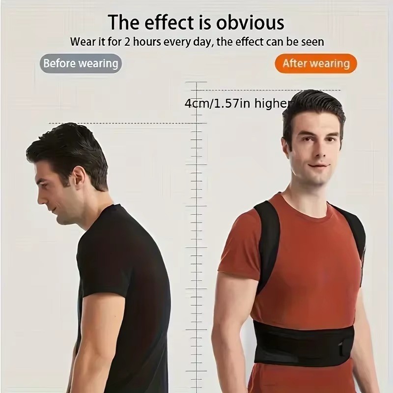 Adjustable Posture Corrector Low Back Support Shoulder Brace Belt for Men Women