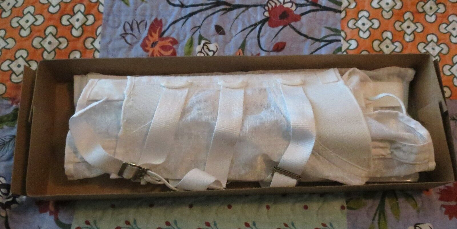 OTC White Lumbosacral Support Adjustable Spinal Disk Back Brace 649-HS 46