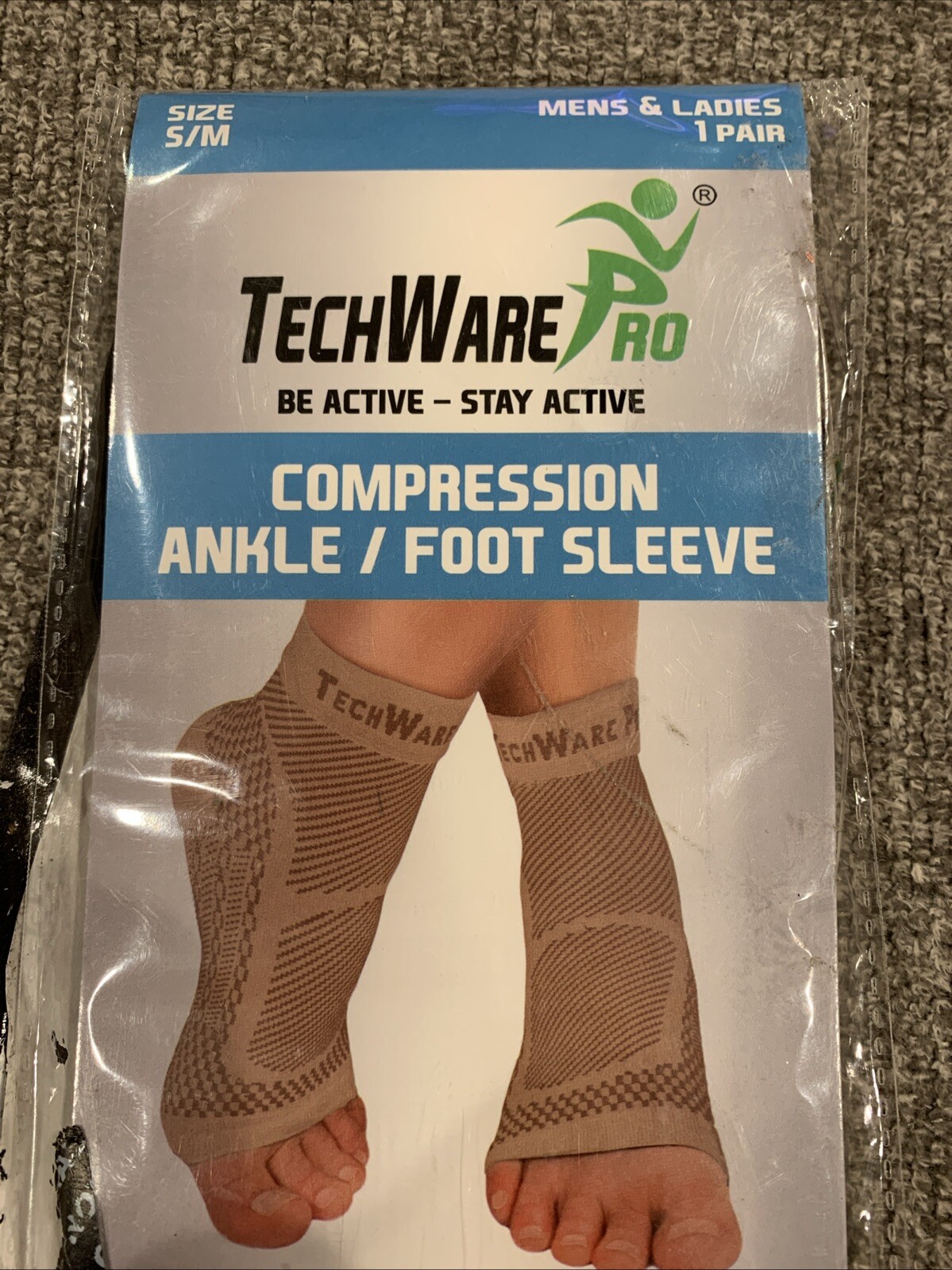 TechWare Pro Compression Ankle / Foot Sleeve S/M 1 Pair