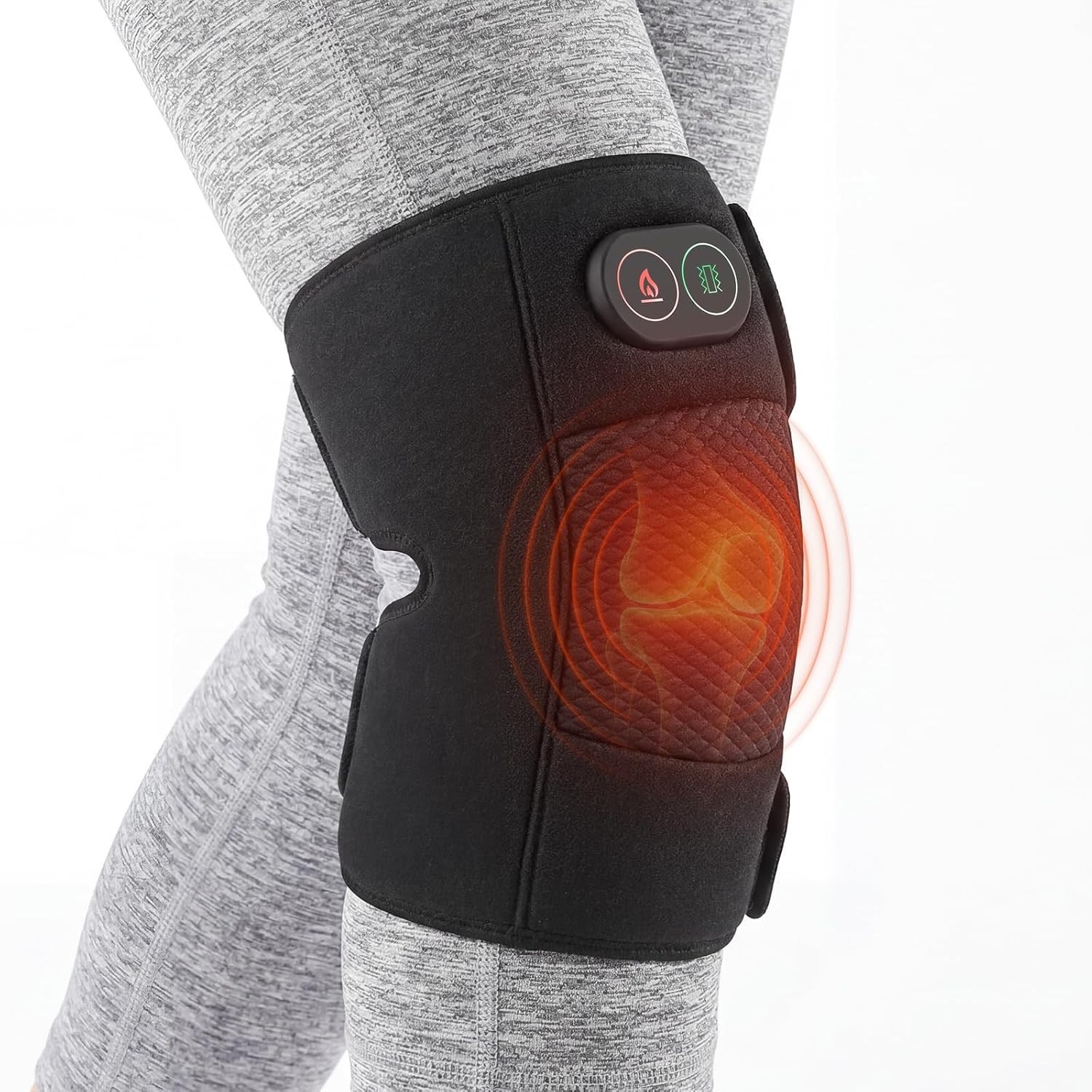 Knee Massager, Cordless Knee Heating Pad for Knee Pain Relief, Heated Knee Br…