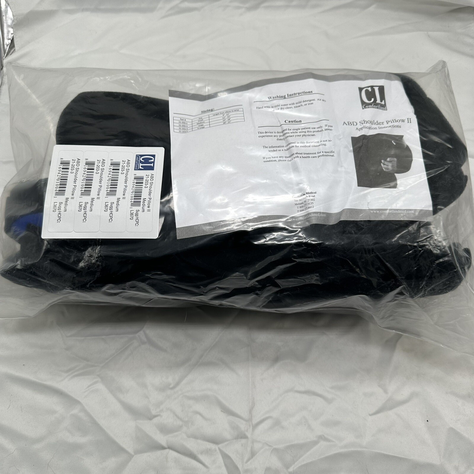 Comfortland ABD Shoulder Pillow II Universal Arm Sling L3670 Sz Medium 21-203-3
