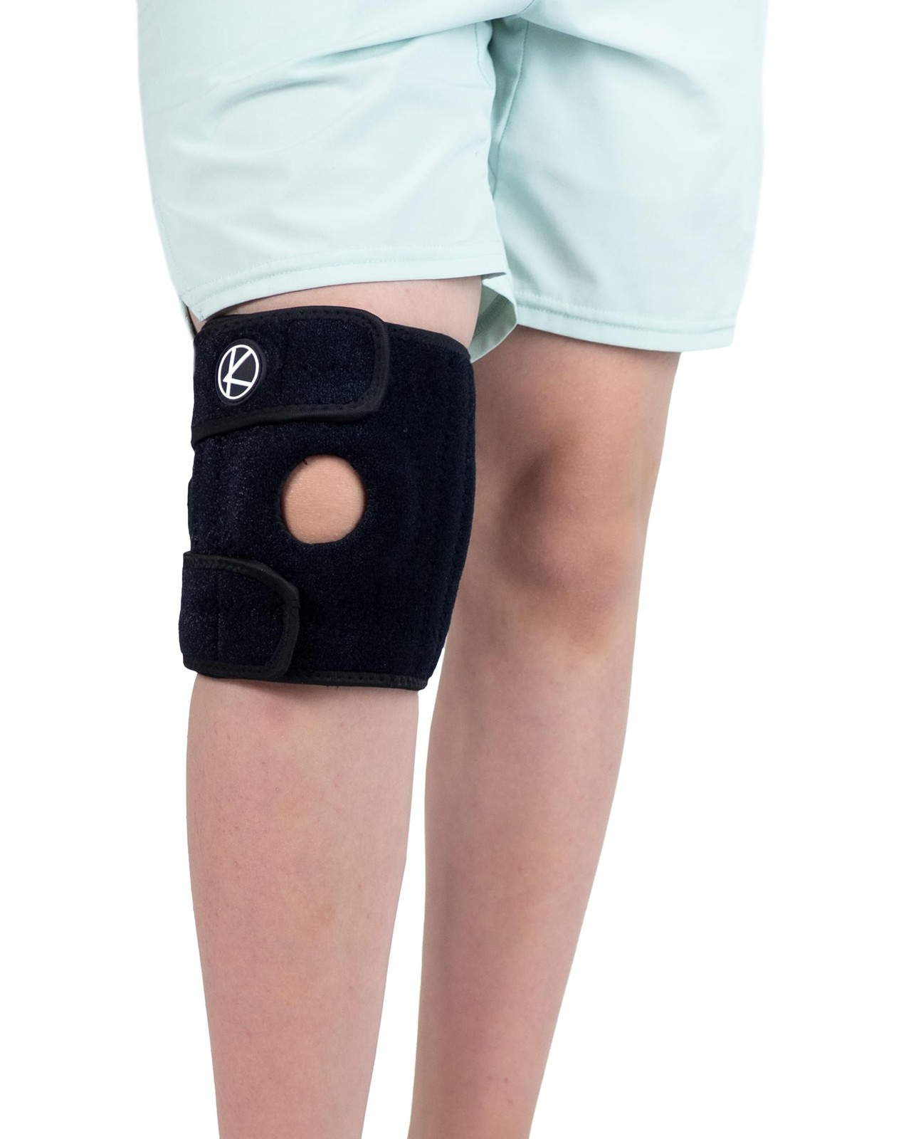 Kids Knee Brace Youth Sports Pain Patella Adjustable Compression Support Black