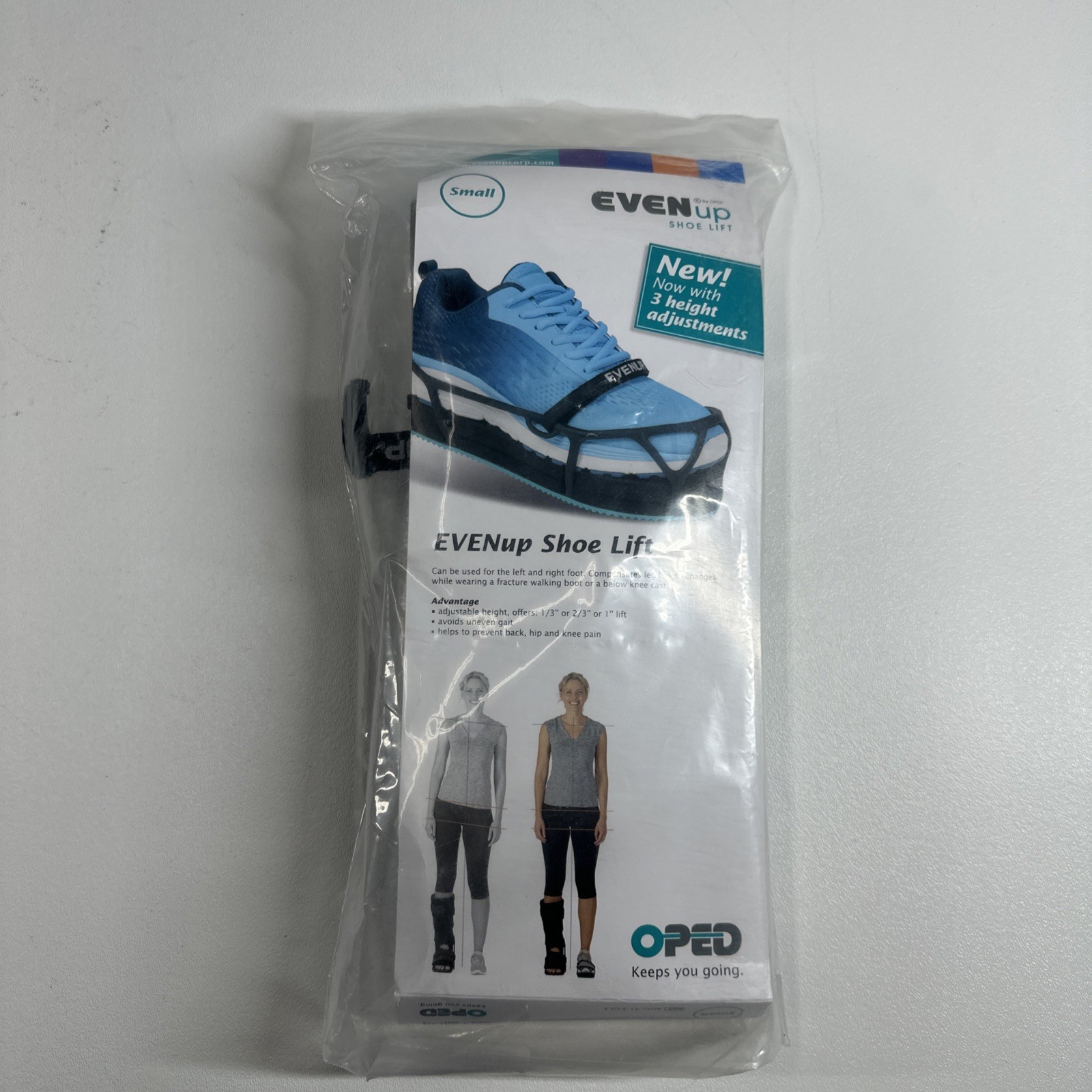 EVENup Shoe Lift Shoe Leveler Small Adjustable Blue for Leg Length Discrepancy