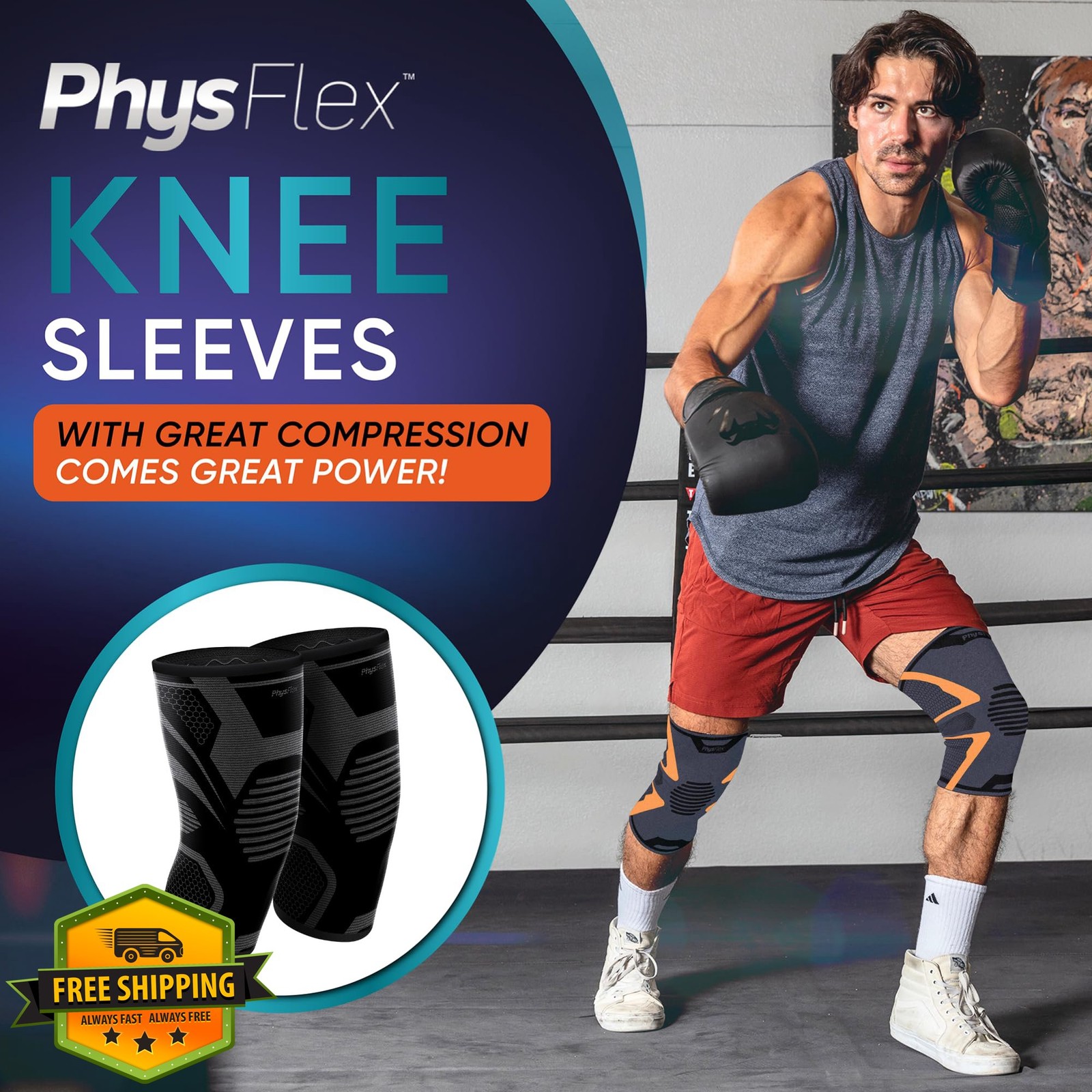 PhysFlex Knee Brace Black Small