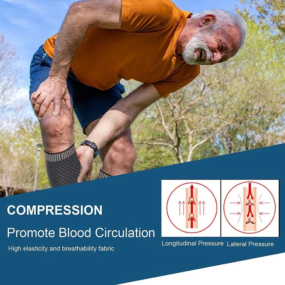 Calf Compression Sleeve Ankle Brace Leg Support Socks Foot Fasciitis Pain Relief