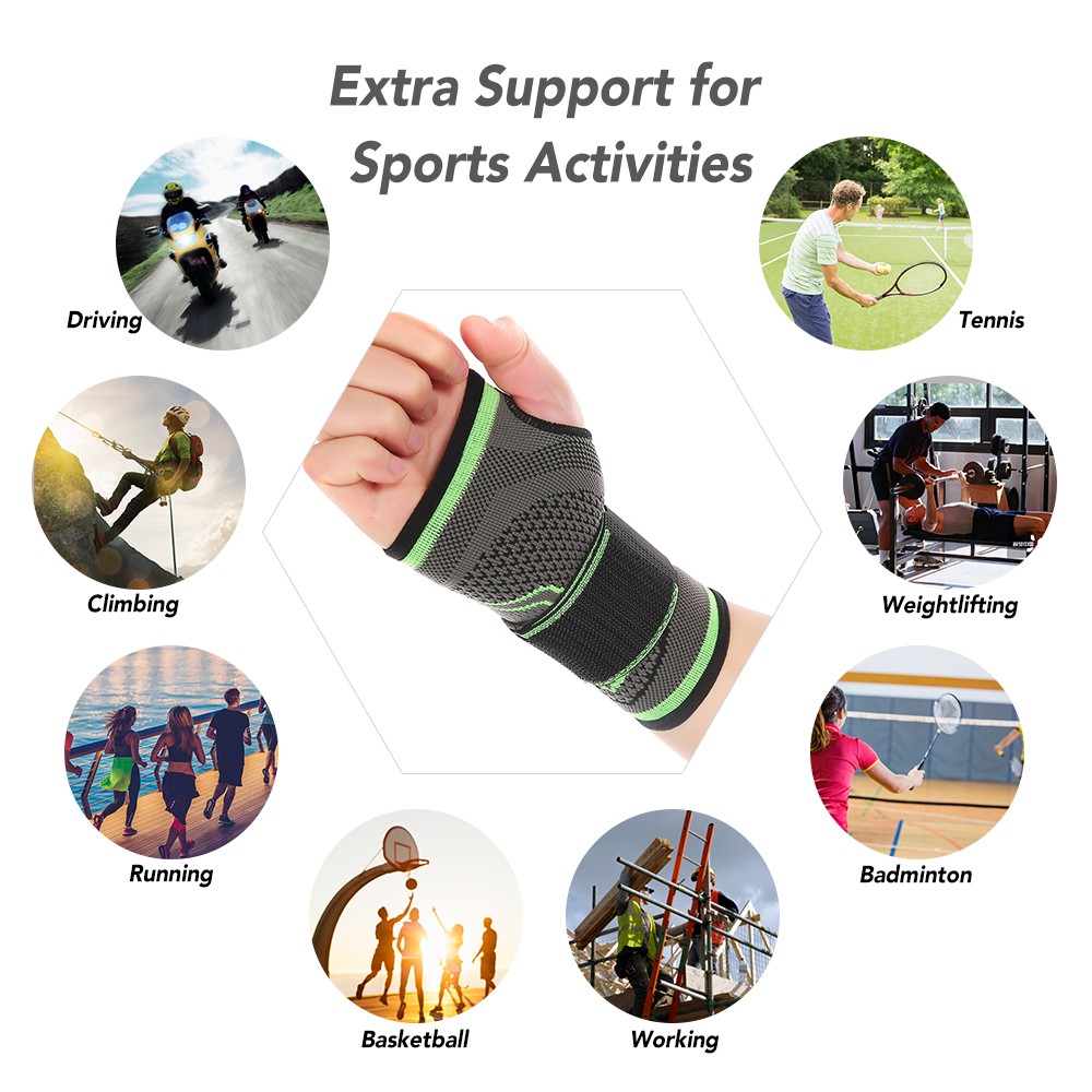 Wrist Support Sleeve Half-Finger Wrist Band Wrist Palm Support Brace Wrist ZHDD