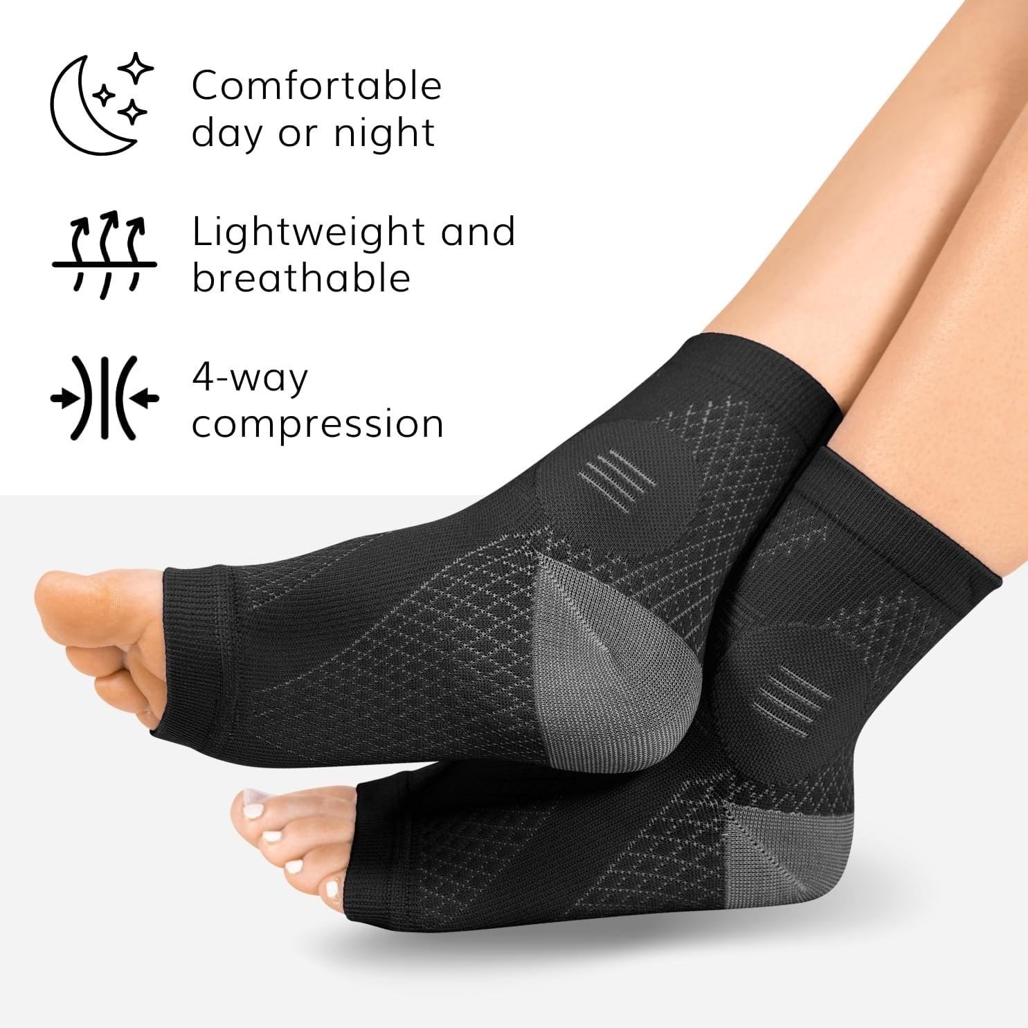 Neuropathy Socks – Peripheral Neuritis Compression Diabetic Toeless Foot Slee…