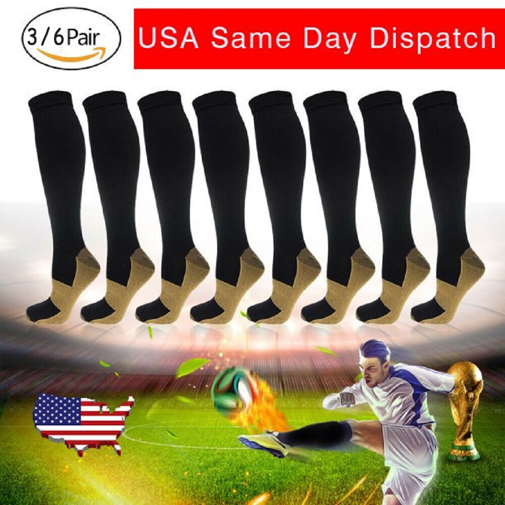 (6 Pairs ) Compression Socks Relief Stockings Graduated Support Men’s Women’s US