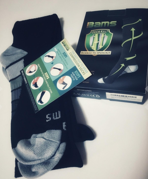 Bamboo Compression Socks 15-20 mmHg Graduated Compression Ultra Stretch Soft S/M