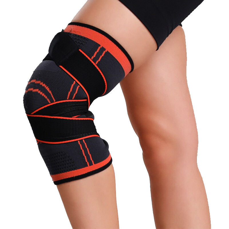 Knee Sleeve With Strap Compression Brace Support Gym Joint Pain Arthritis Relief