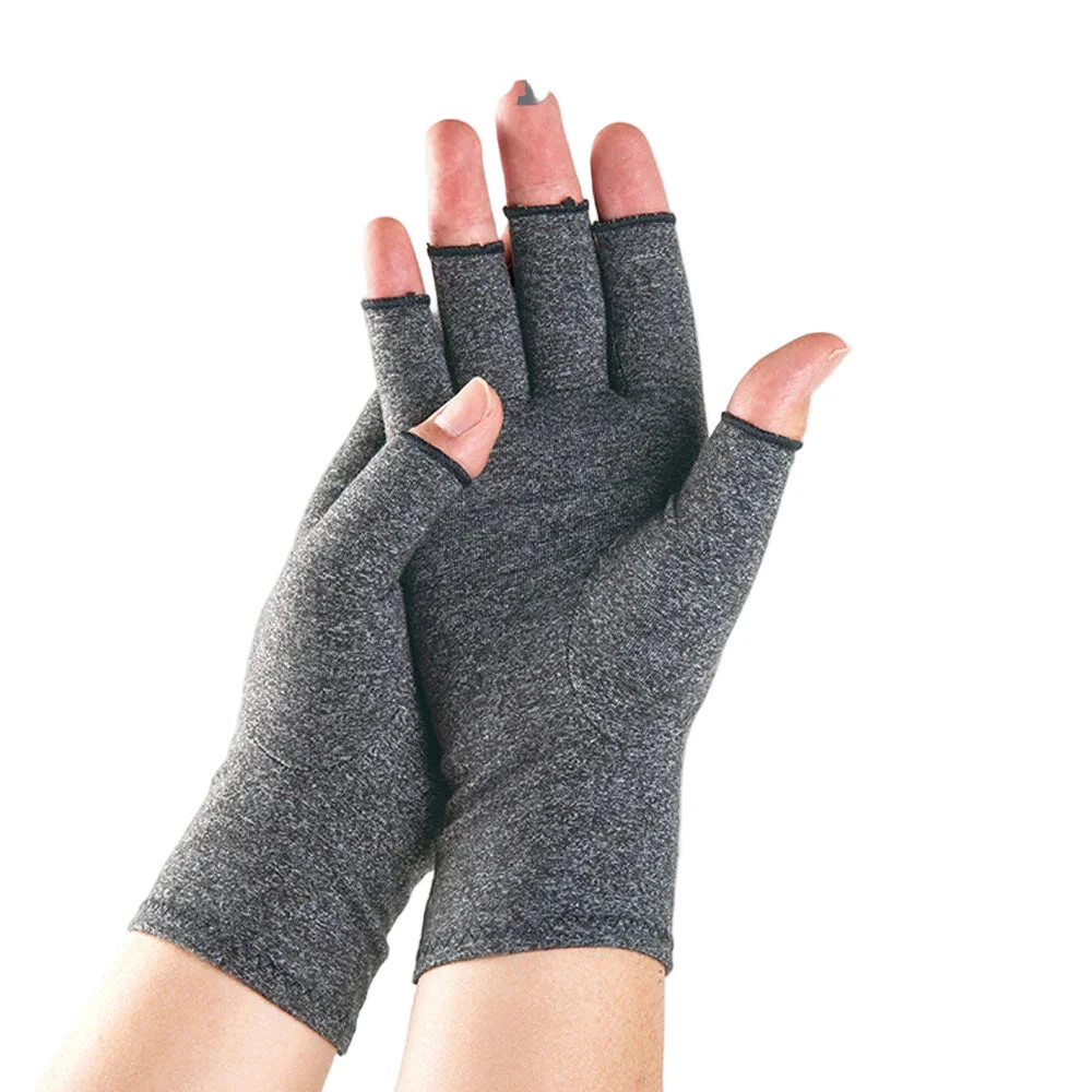 Compression Gloves Fingerless Hand Wrist Support Arthritis Carpal Tunnel 1 Pair