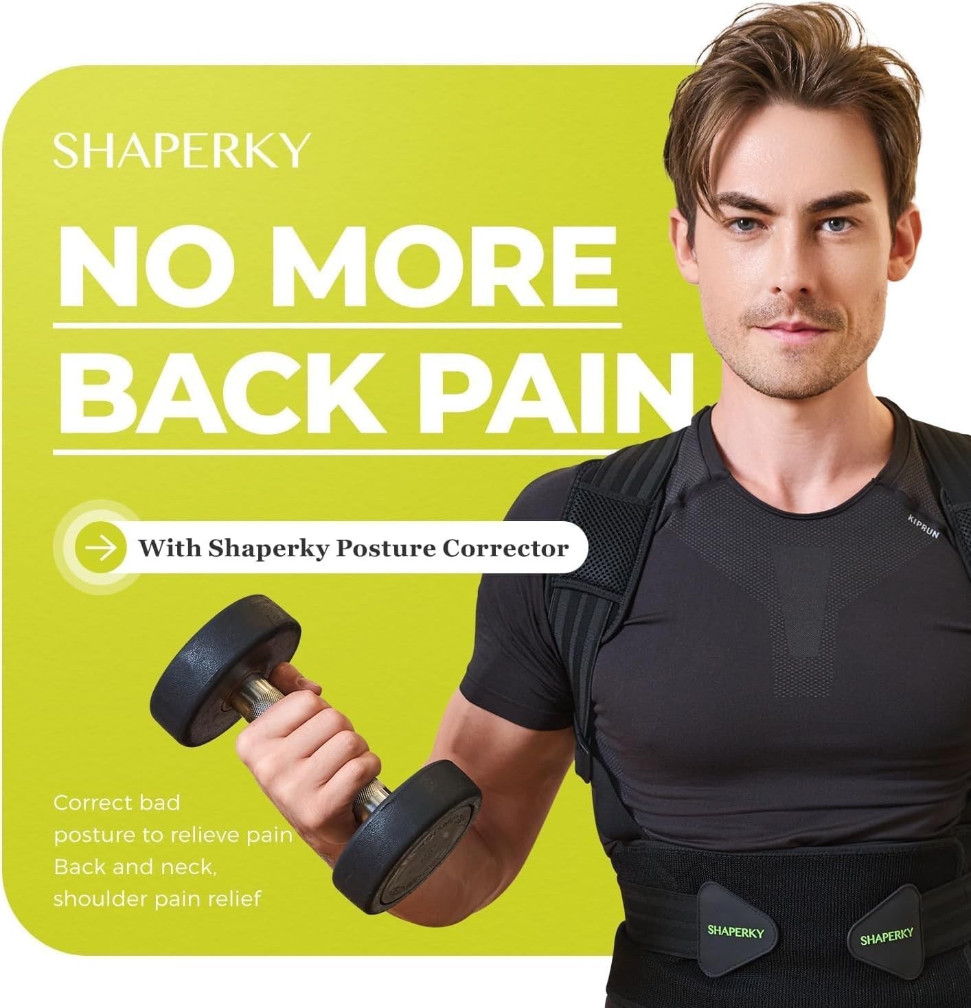 Shaperky Adjustable Posture Corrector Unisex Size L-XL Waist 35-49in