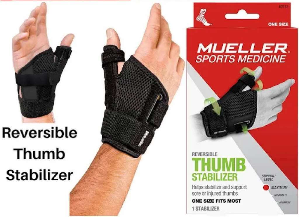 MLR Reversible Thumb Stabilizer, Black, One Size Fits Most