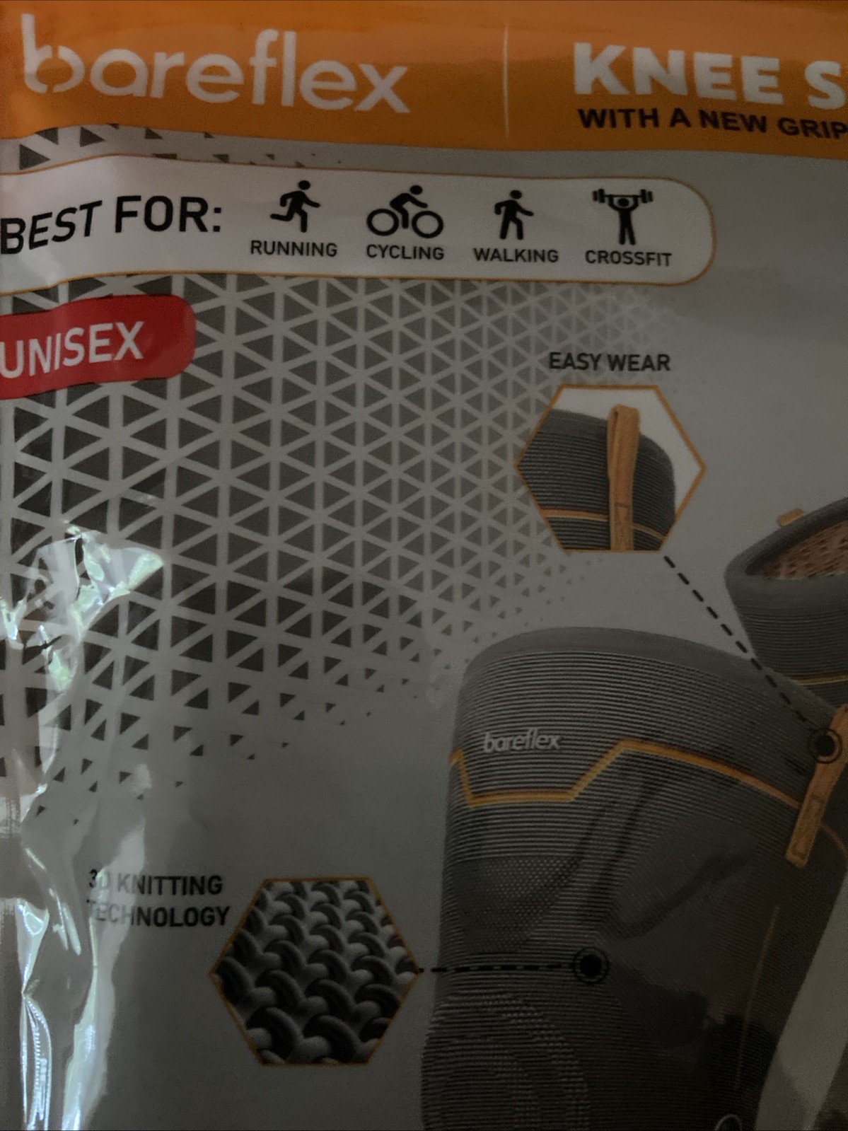 Bareflex Elite Knee Brace Pair UnisexPremium Compression Support Black Pain